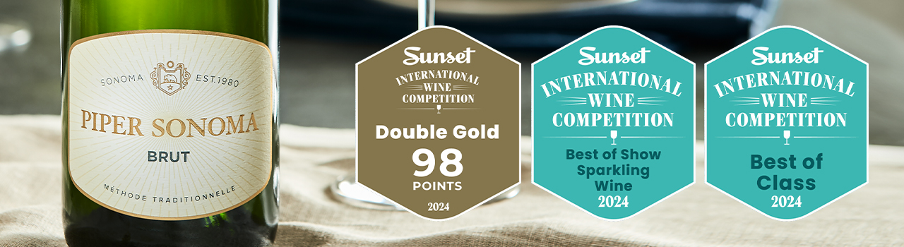 Piper Sonoma Brut wins Double Gold, Best of Class at Sunset International Wine Competition 2024